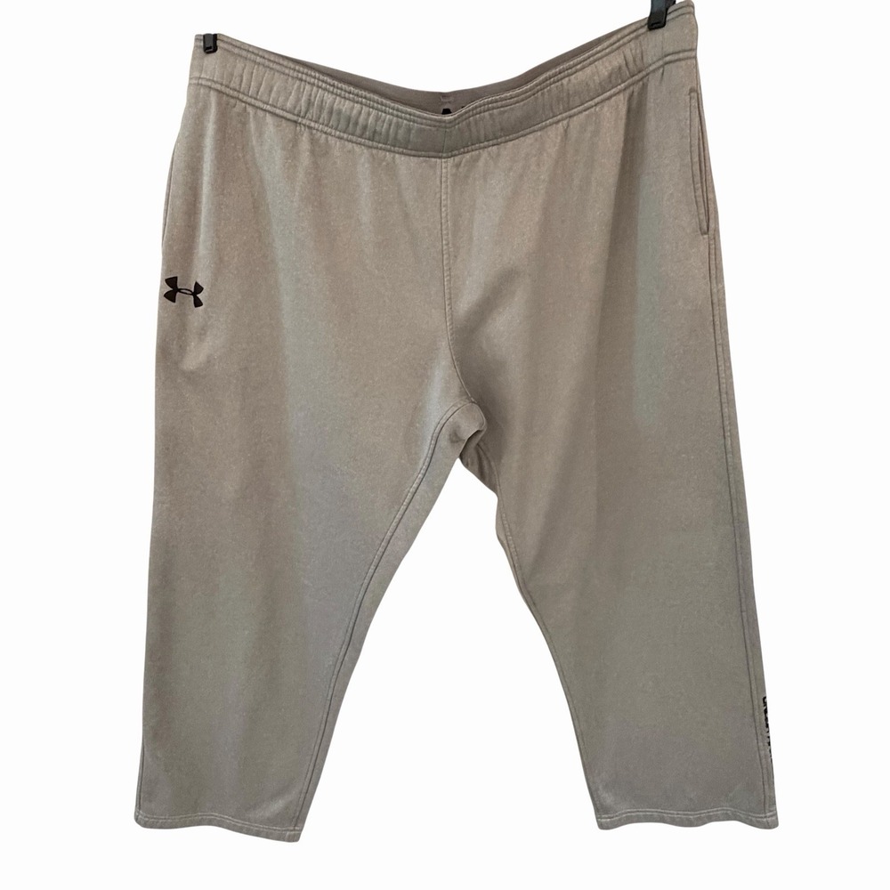 Under Armour Sweatpants Mens 2XL Gray Armour Fleece Twist Performance Logo Sport